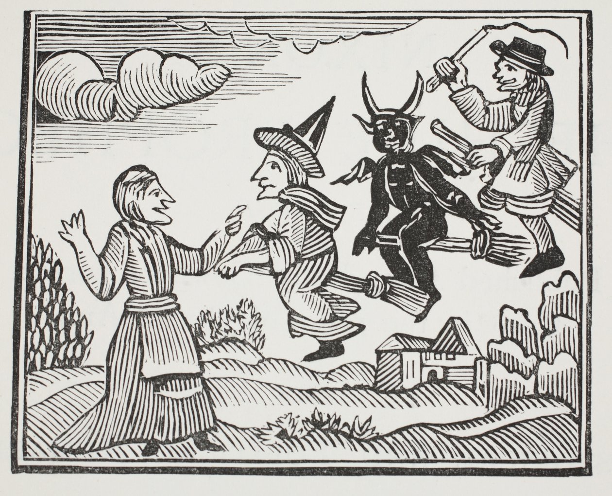 The History of Mother Shipton, ilustracja z książki Chap-books of the Eighteenth Century Johna Ashtona, wyd. 1882 autorstwa English School
