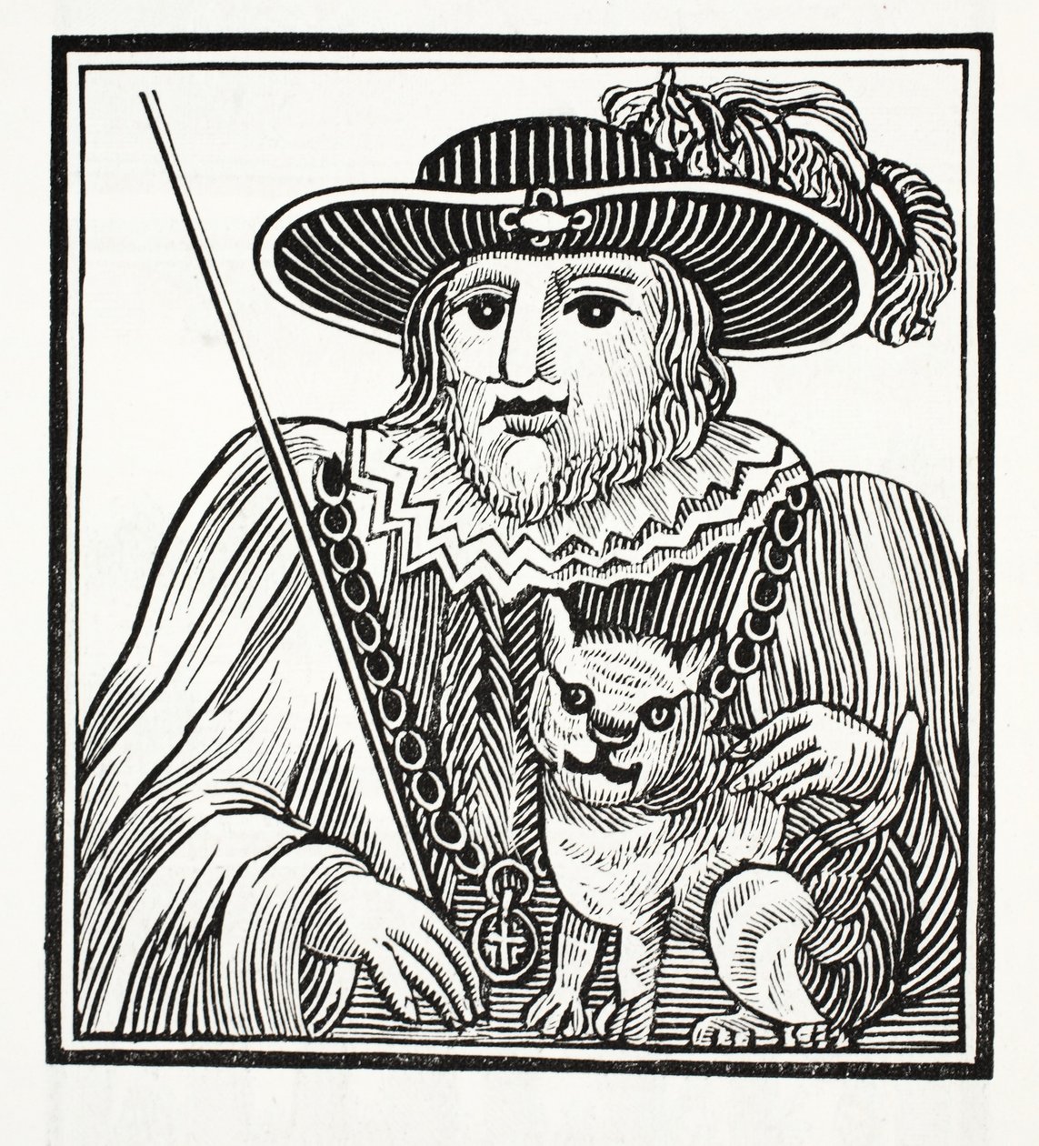 The History of Sir Richard Whittington, Three Lord Mayor of London, ilustracja z książki Chap-books of the Eighteenth Century Johna Ashtona, wyd. 1882 autorstwa English School