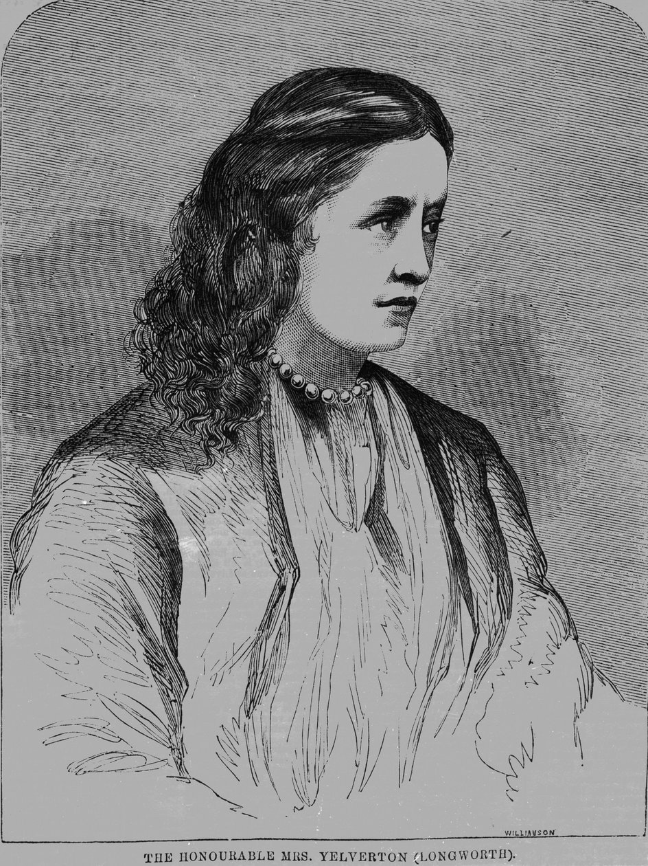 Szanowna Pani Yelverton, ilustracja z "Illustrated Sporting News", 1861 (papier gazetowy) autorstwa English School