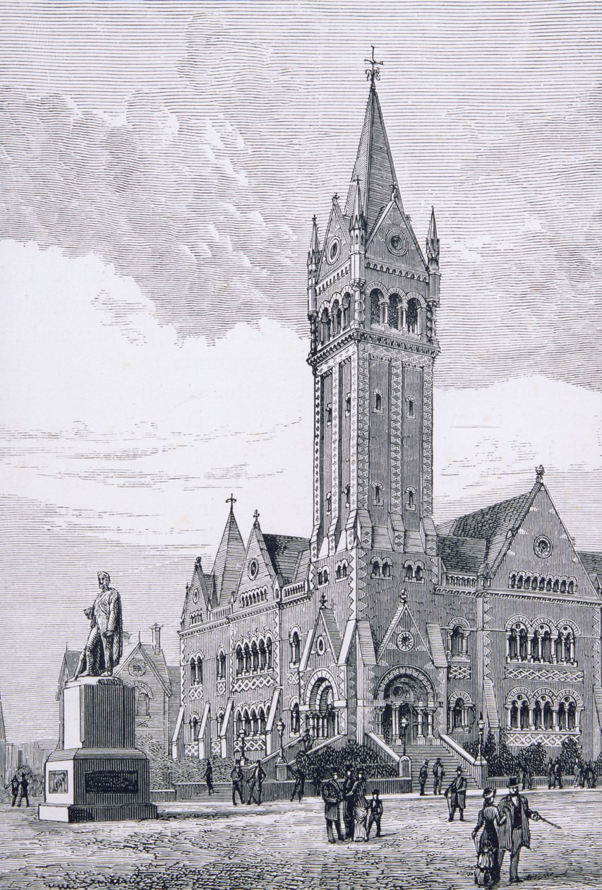 The Independent Church, Collins Street, Melbourne, Australia, z Australian Pictures, wyd. przez Towarzystwo Traktu Religijnego, 1886 autorstwa English School