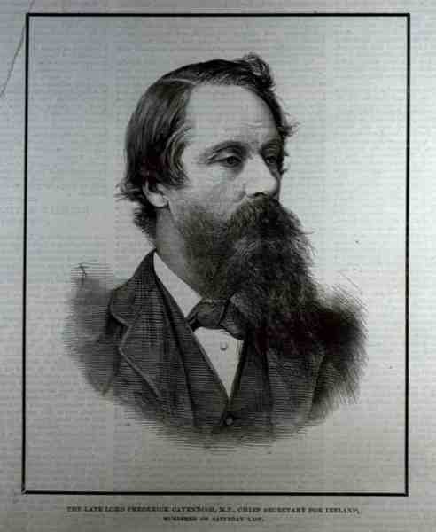 Zmarły lord Frederick Cavendish (1836-1882), MP, sekretarz generalny Irlandii, z The Illustrated London News, 13 maja 1882 autorstwa English School