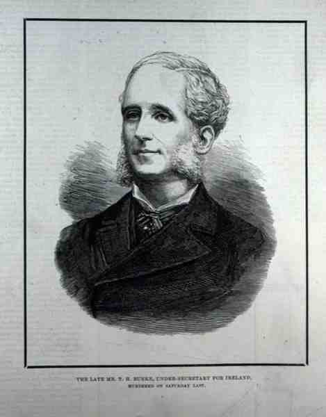 Zmarły pan T. H. Burke, podsekretarz ds. Irlandii, z The Illustrated London News, 13 maja 1882 r. autorstwa English School