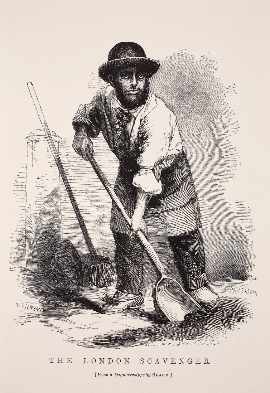 The London Scavenger, według dagerotypu Richarda Bearda, ilustracja z London Labor i London Poor Henry