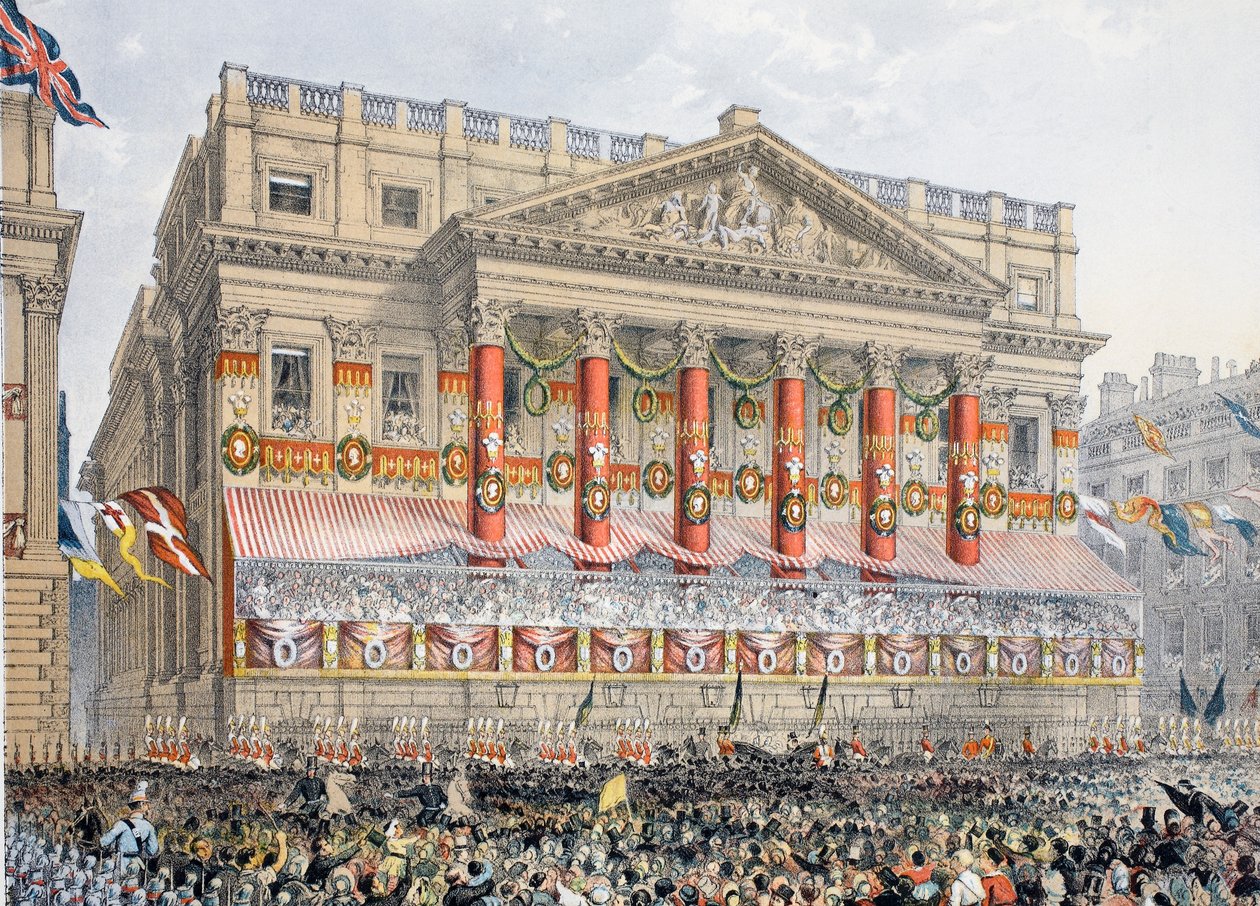 The Mansion House, 7 marca 1863, z Pomnika małżeństwa Edwarda VII i Aleksandry z Danii, wyd. 1864 autorstwa English School