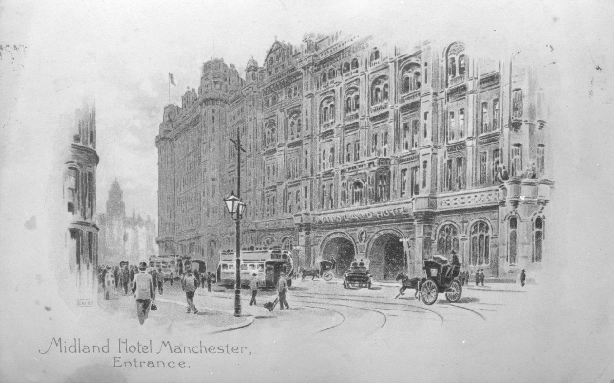 Hotel Midland, Manchester, ok. 1910 r. autorstwa English School