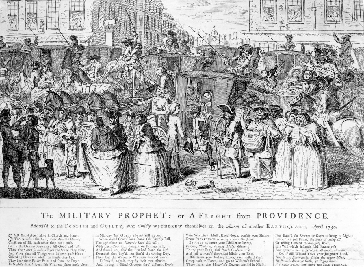 Prorok wojskowy, czyli ucieczka z Providence, 1750 autorstwa English School