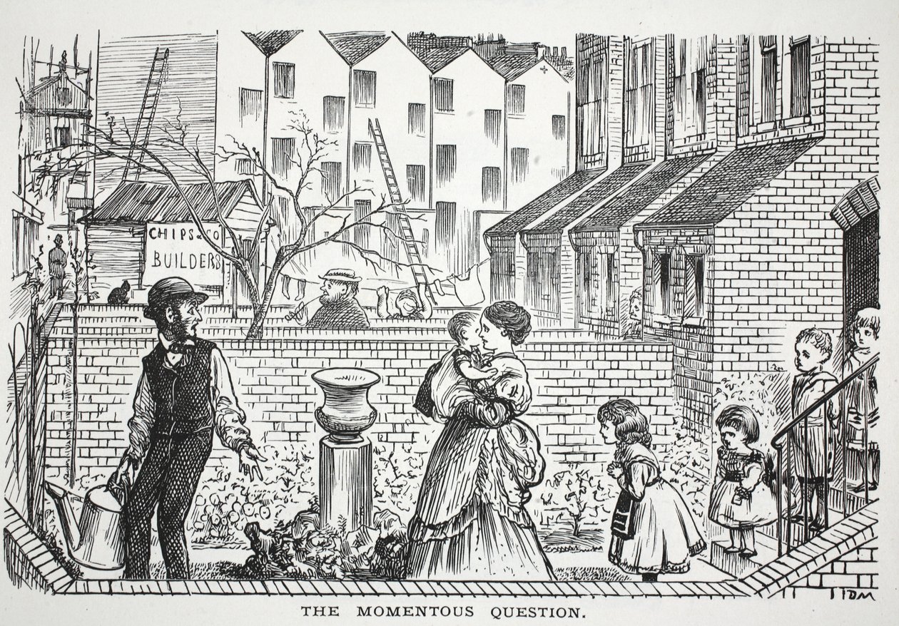 The Momentous Question, ilustracja z Punch autorstwa English School