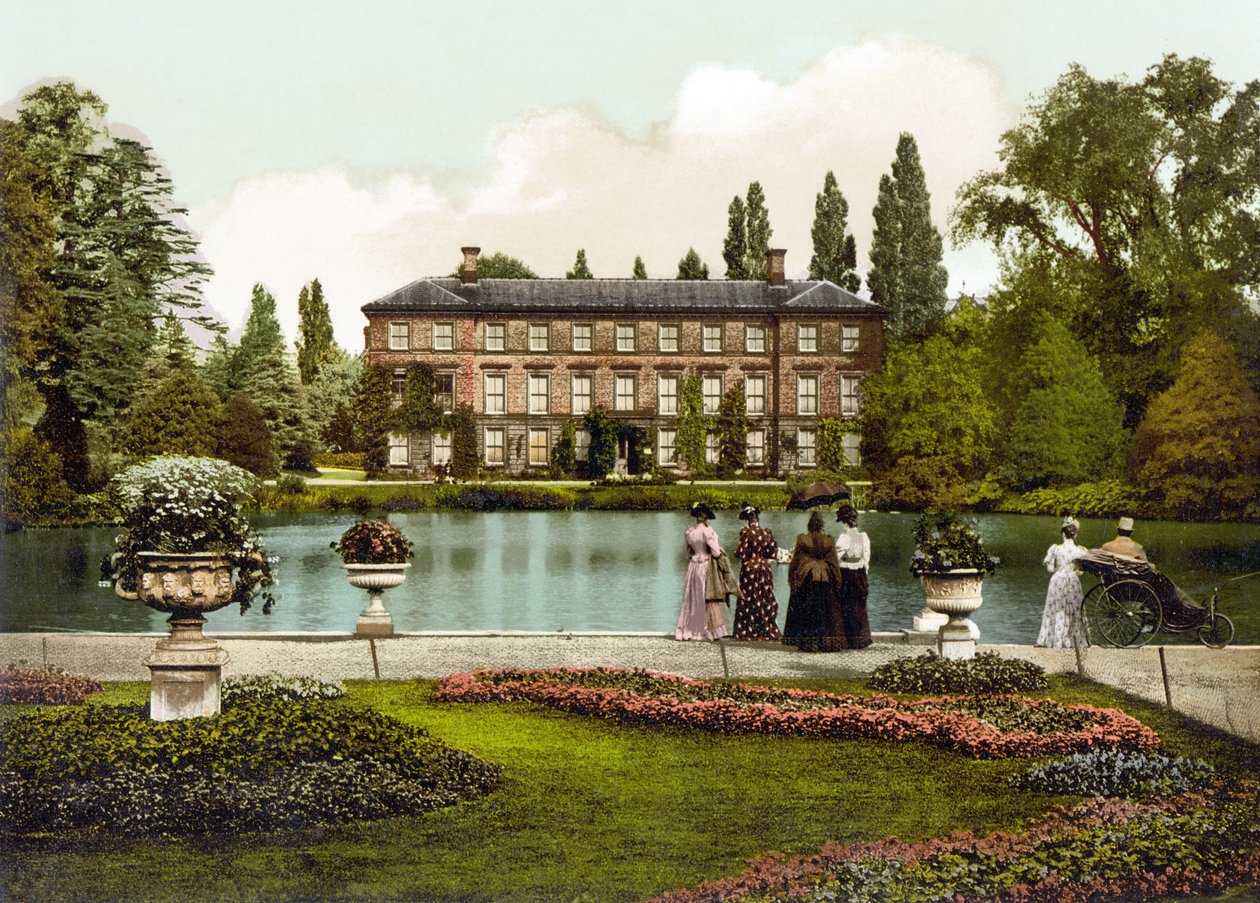 Muzeum, Kew Gardens (zdjęcie ręcznie kolorowane) autorstwa English School