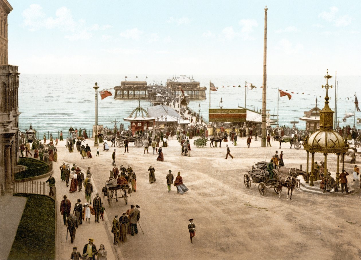 The North Pier, Blackpool (zdjęcie ręcznie kolorowane) autorstwa English School