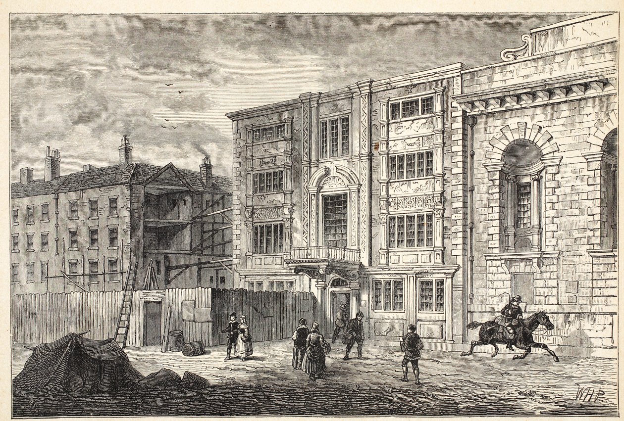 Stara Poczta przy Lombard Street, około 1800 autorstwa English School