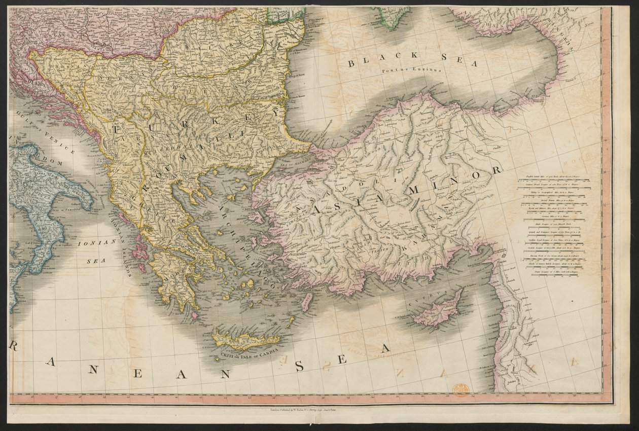 Imperium Osmańskie, z Europy, opisujące wszystkie zmiany na Terytorium, wraz z ich odchyleniami w liniach granicznych kilku imperiów i państw, uzgodnionych i potwierdzonych ostatecznym traktatem paryskim z 20 listopada 1815 r., opublikowanym w 1816 r. autorstwa English School