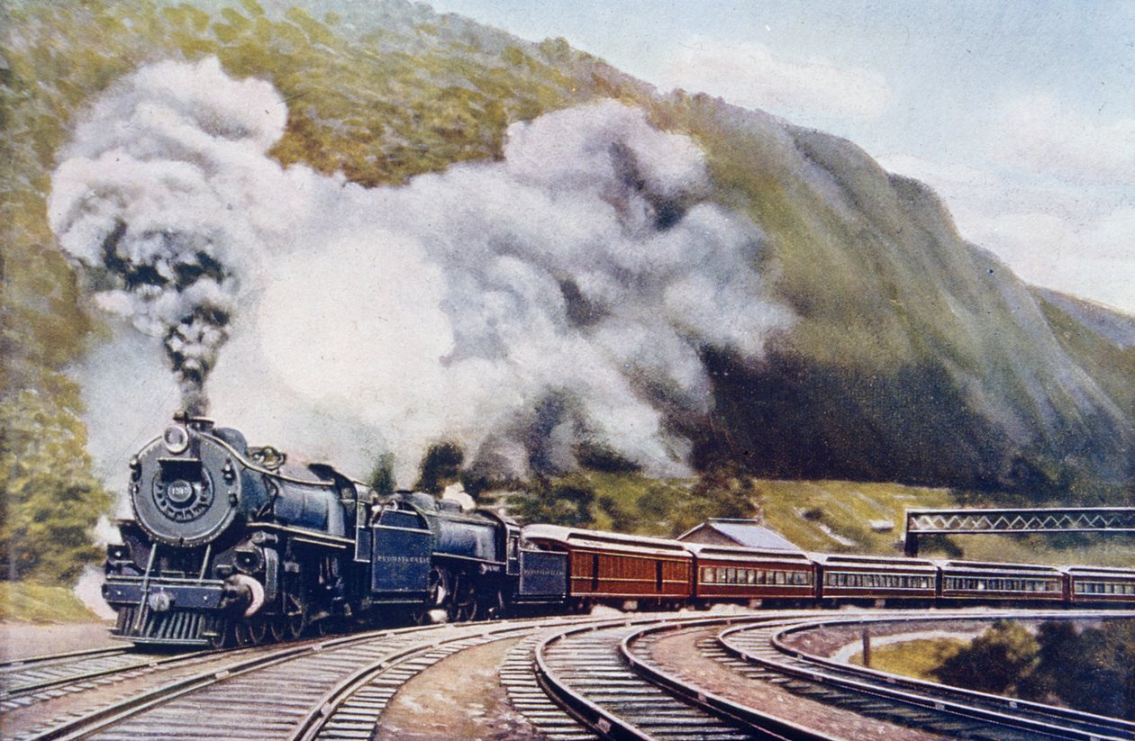 The Pacific of the New York Chicago Express, ilustracja z The Wonder Book of Railways, wydanie czternaste pod redakcją Harry