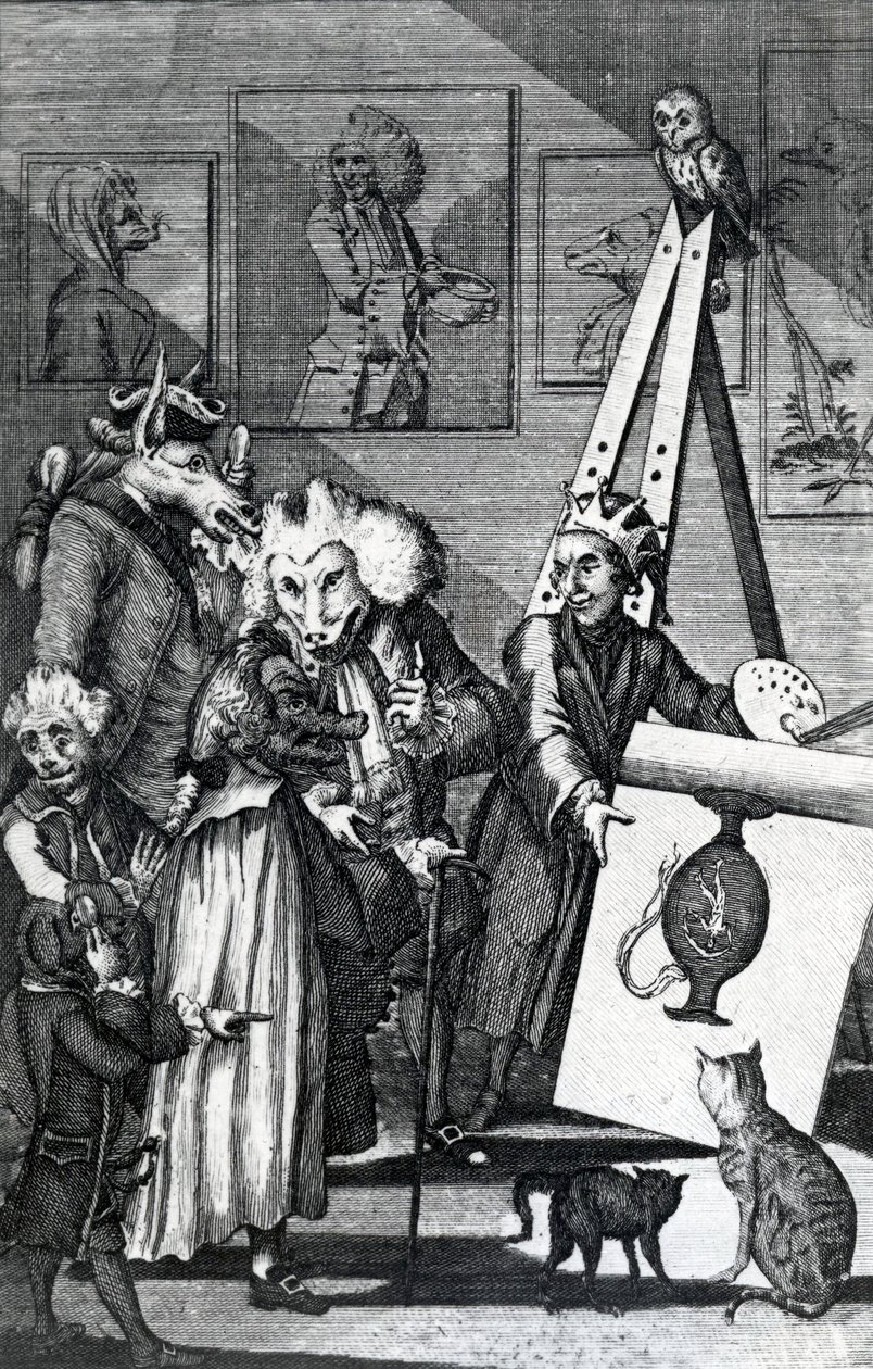 Malarz zgłaszający swój obraz do Badania Koneserów i Antykwariuszy, 1774 autorstwa English School