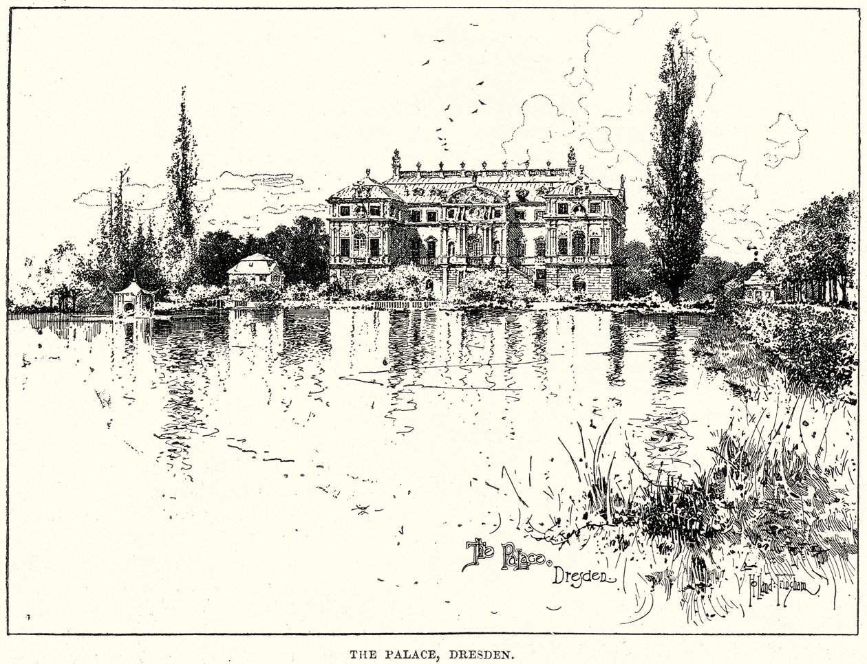 Pałac w Dreźnie (rycina) autorstwa English School