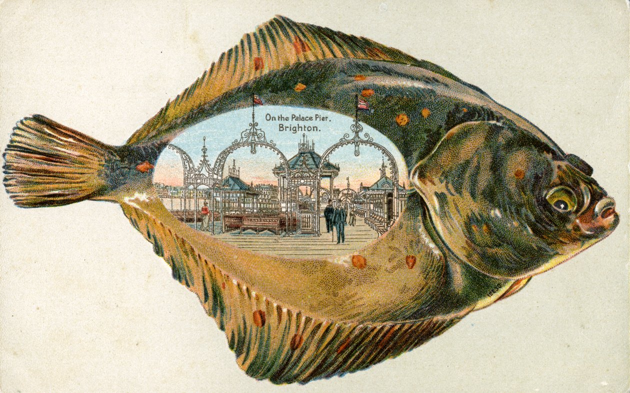 The Palace Pier, Brighton w podeszwie, 1880-1900 autorstwa English School