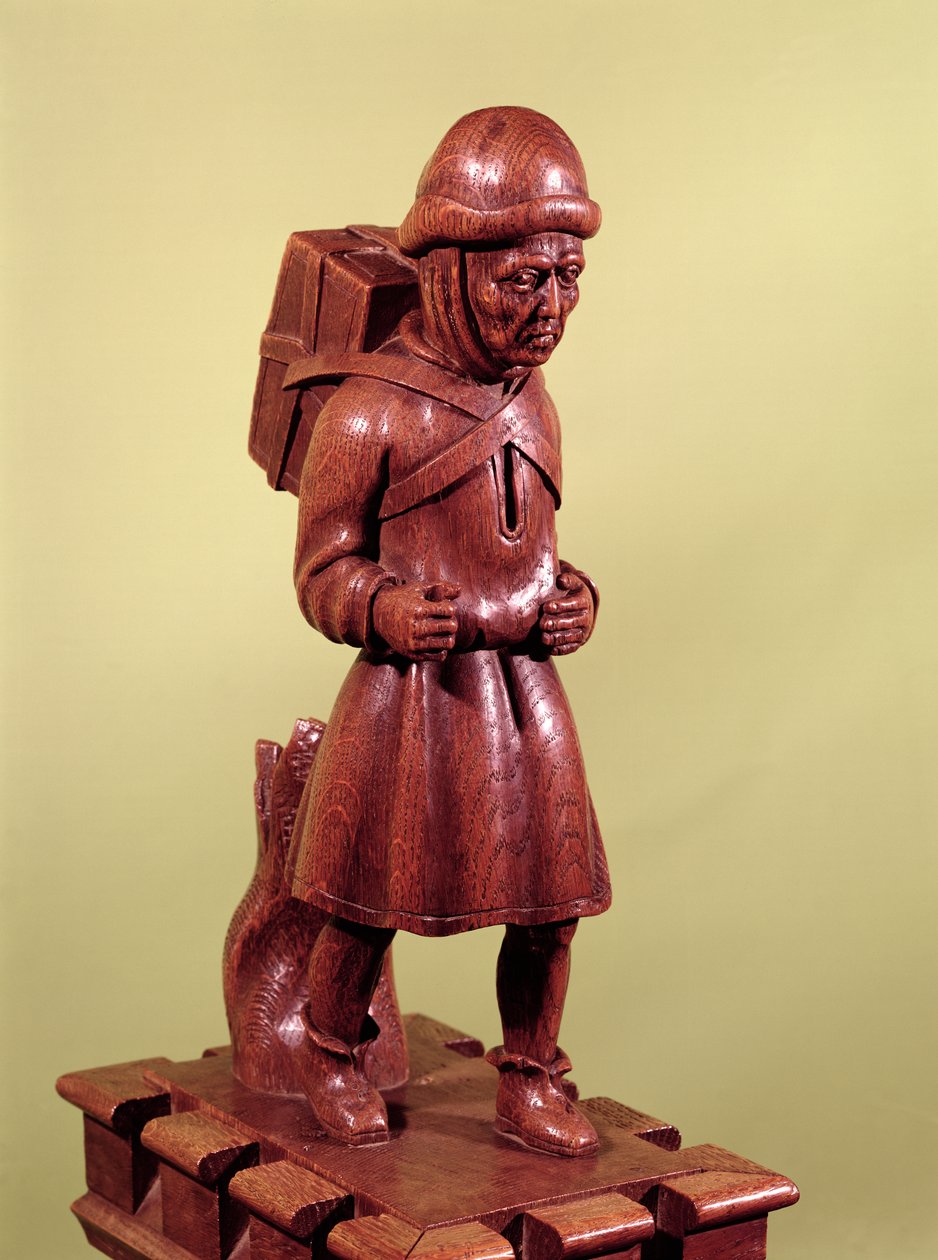 Handlarz Swaffham, c.1462 (drewno) autorstwa English School