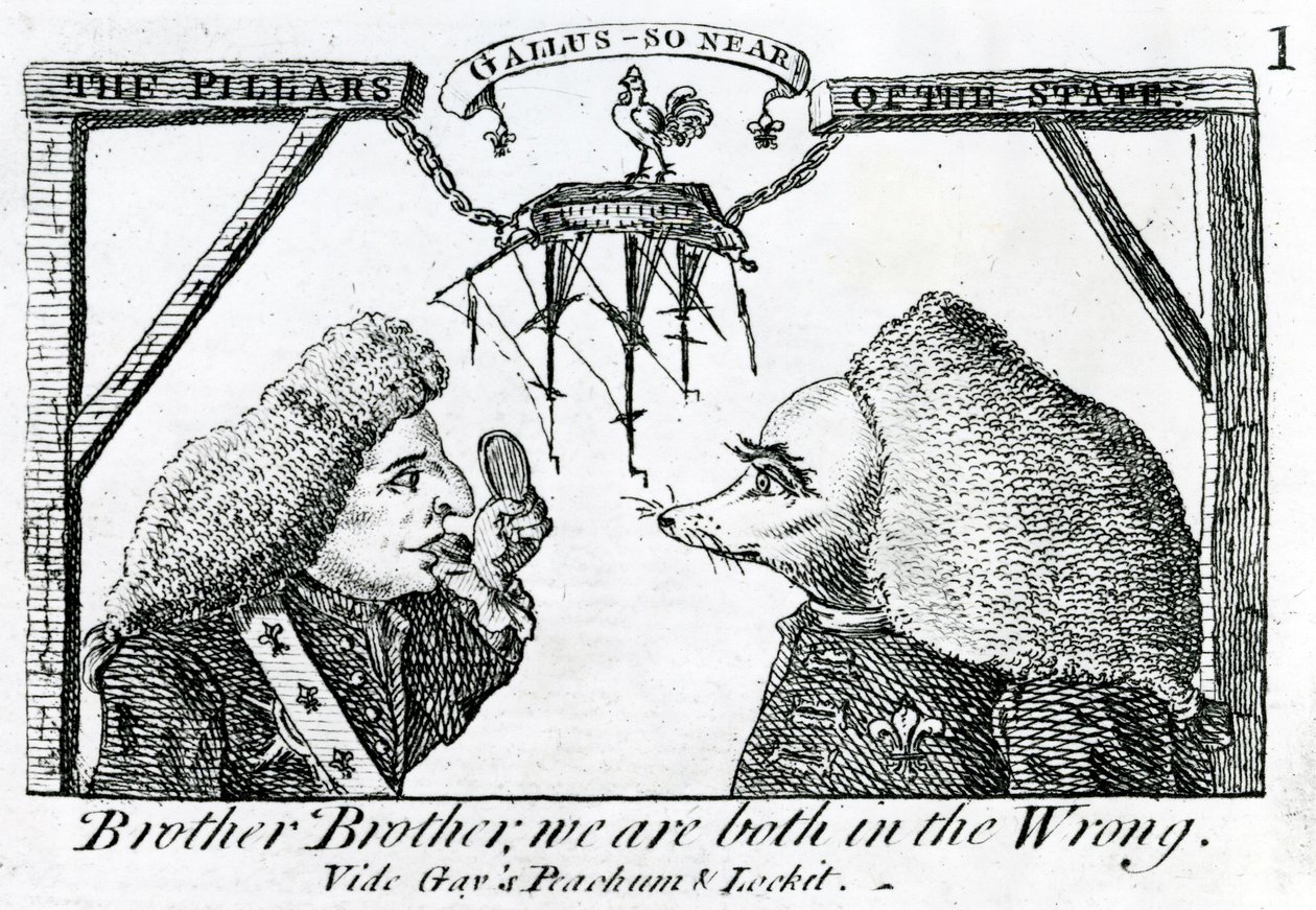 Filary Państwa, ok. 1756 autorstwa English School