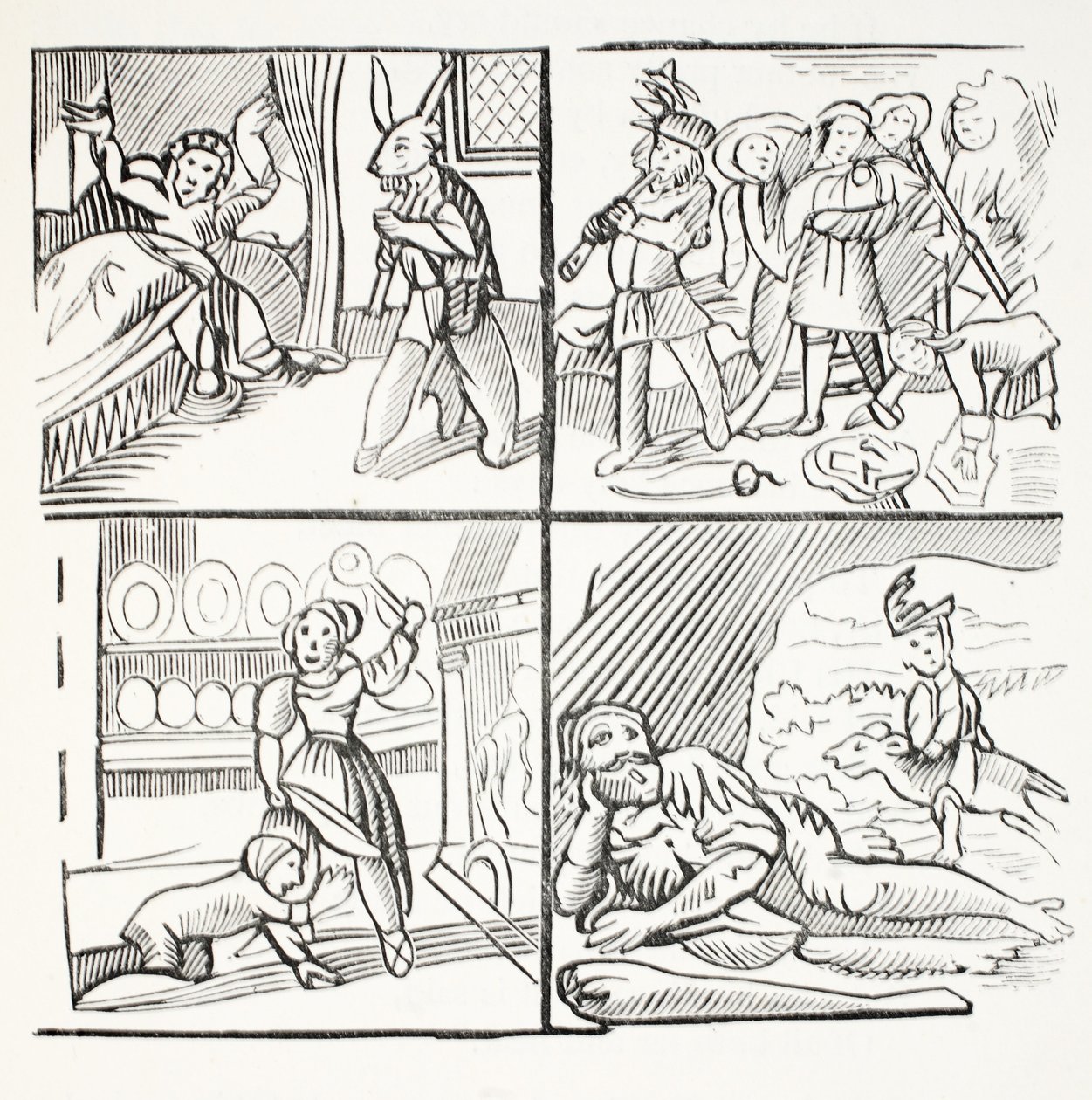 Przyjemna historia Jacka Hornera, ilustracja z książki Chap-books of the Eighteenth Century Johna Ashtona, wyd. 1882 autorstwa English School