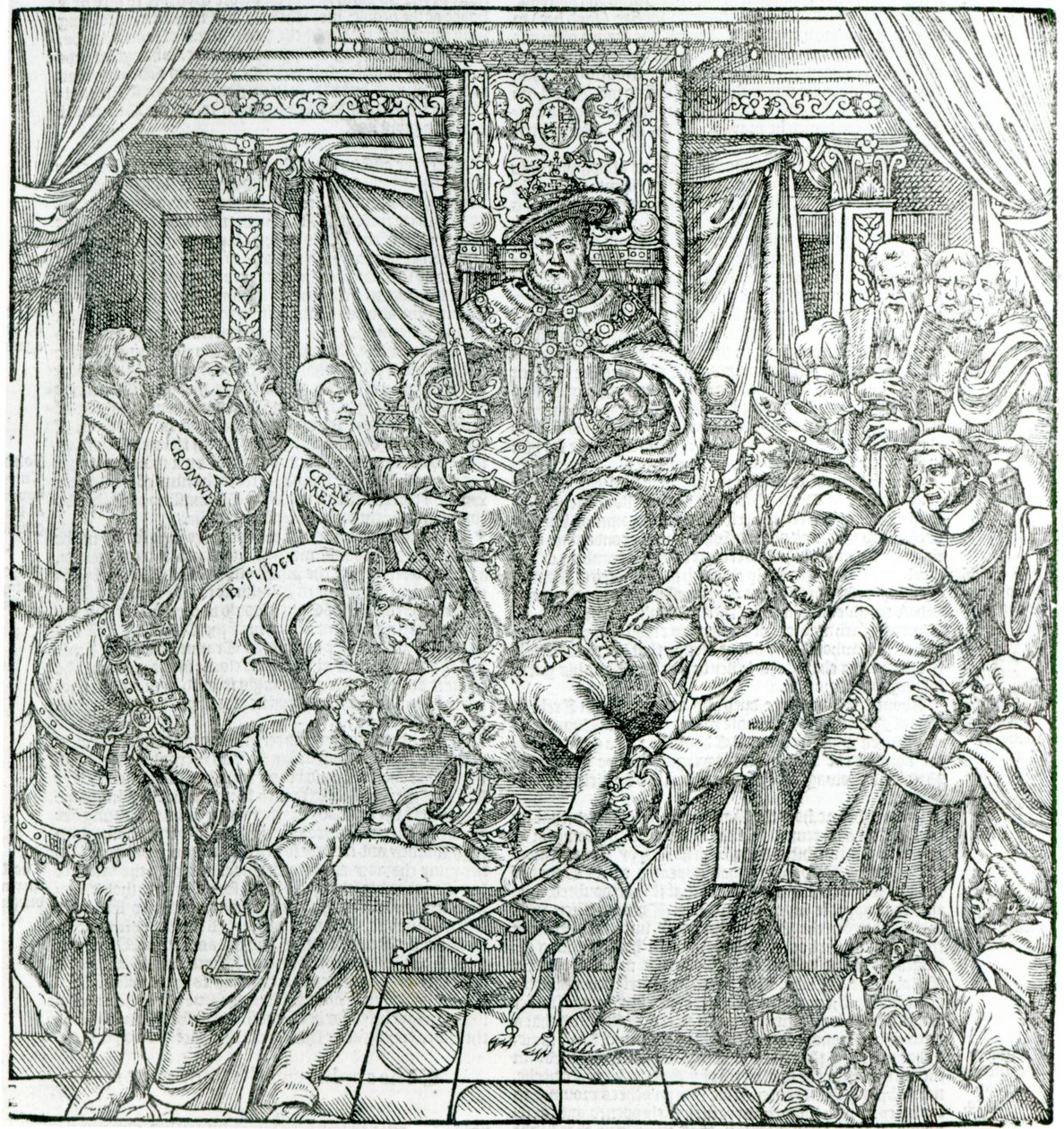 Papież stłumiony przez króla Henryka VIII, 1534 autorstwa English School