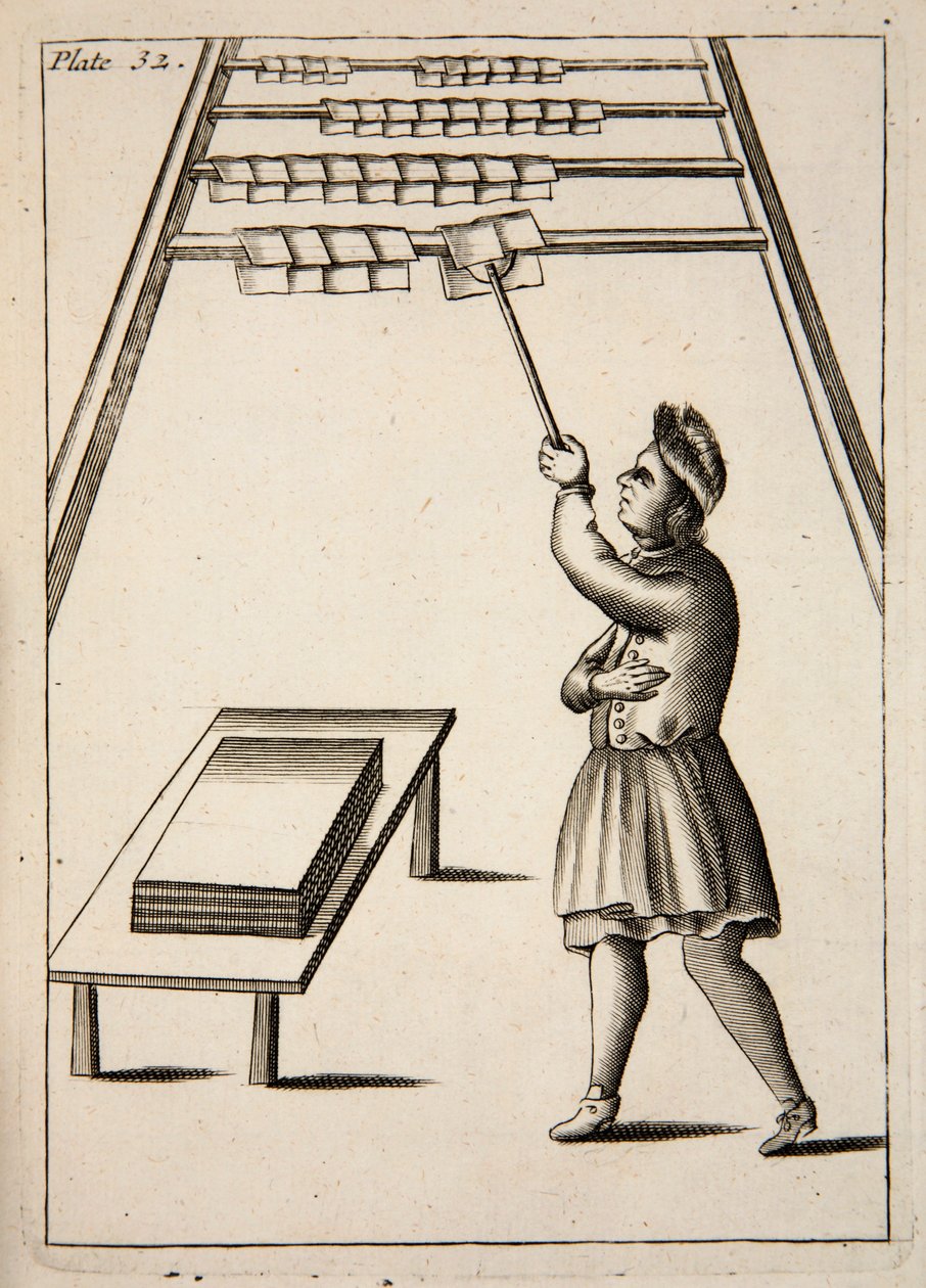 Wiszący papier Pressmana, wyd. 1683 grawerowanie. autorstwa English School