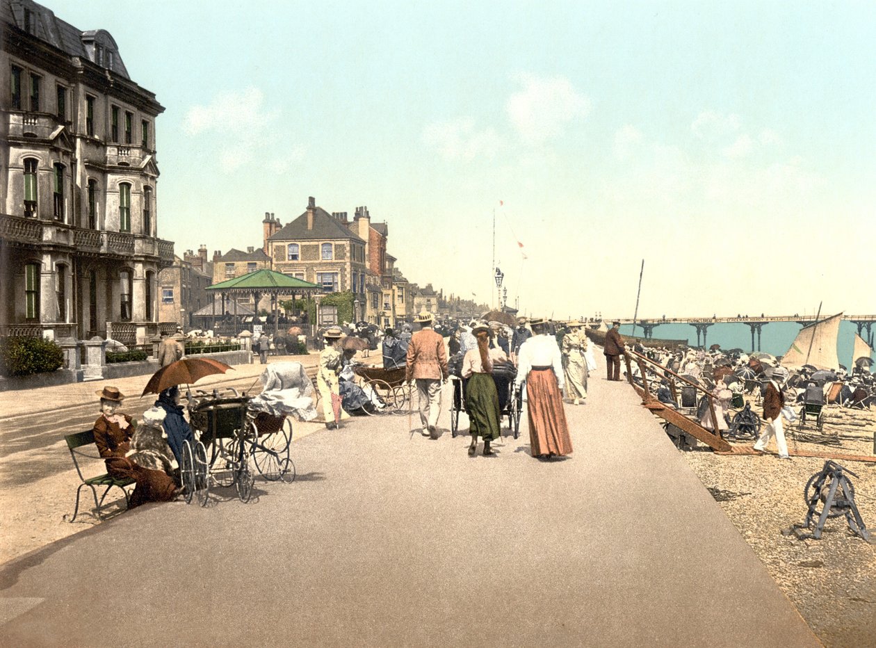 The Promenade, Deal (zdjęcie ręcznie kolorowane) autorstwa English School
