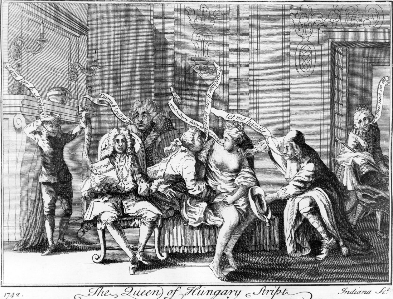 Królowa Węgier Stript, 1742 autorstwa English School