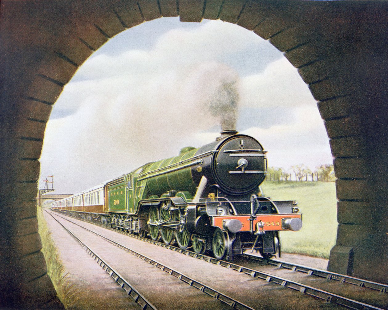 The Queen of Scots of the North Eastern Railway, ilustracja z The Wonder Book of Railways, wydanie czternaste pod redakcją Harry