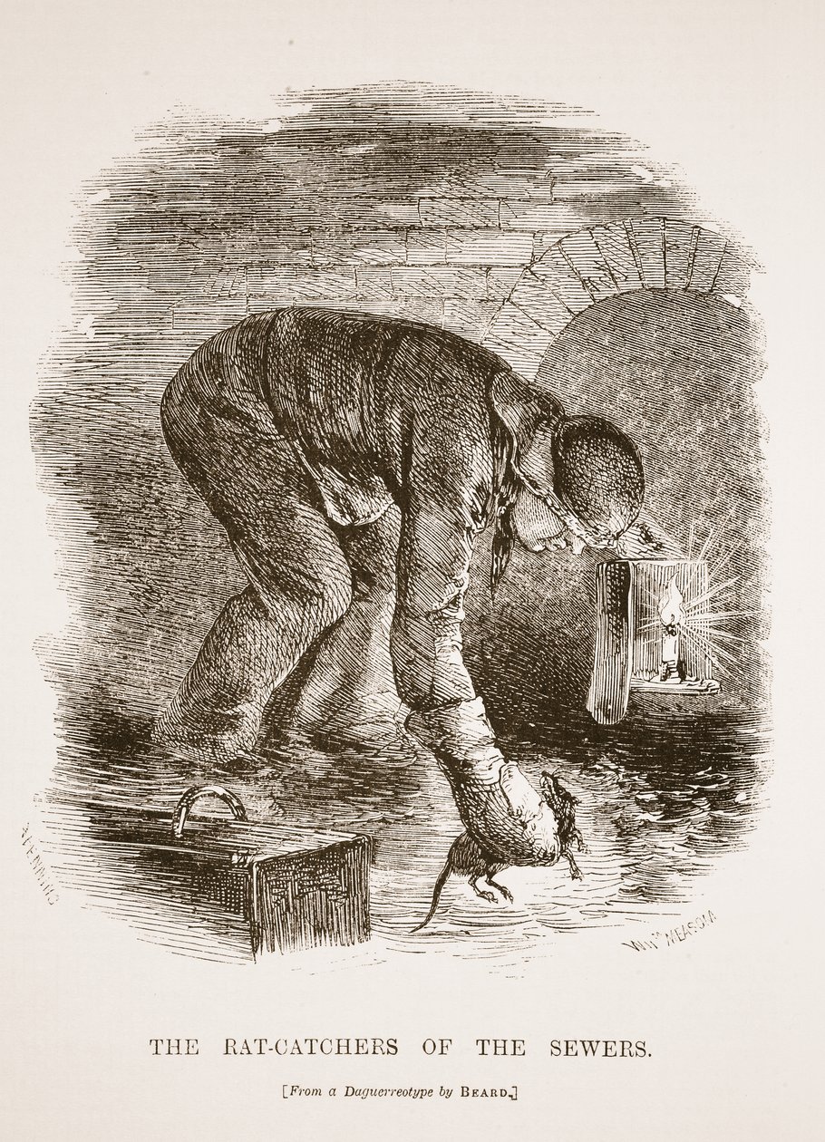 The Rat-Catchers of the Sewers, z dagerotypu Richarda Bearda, ilustracja z London Labor i London Poor Henry