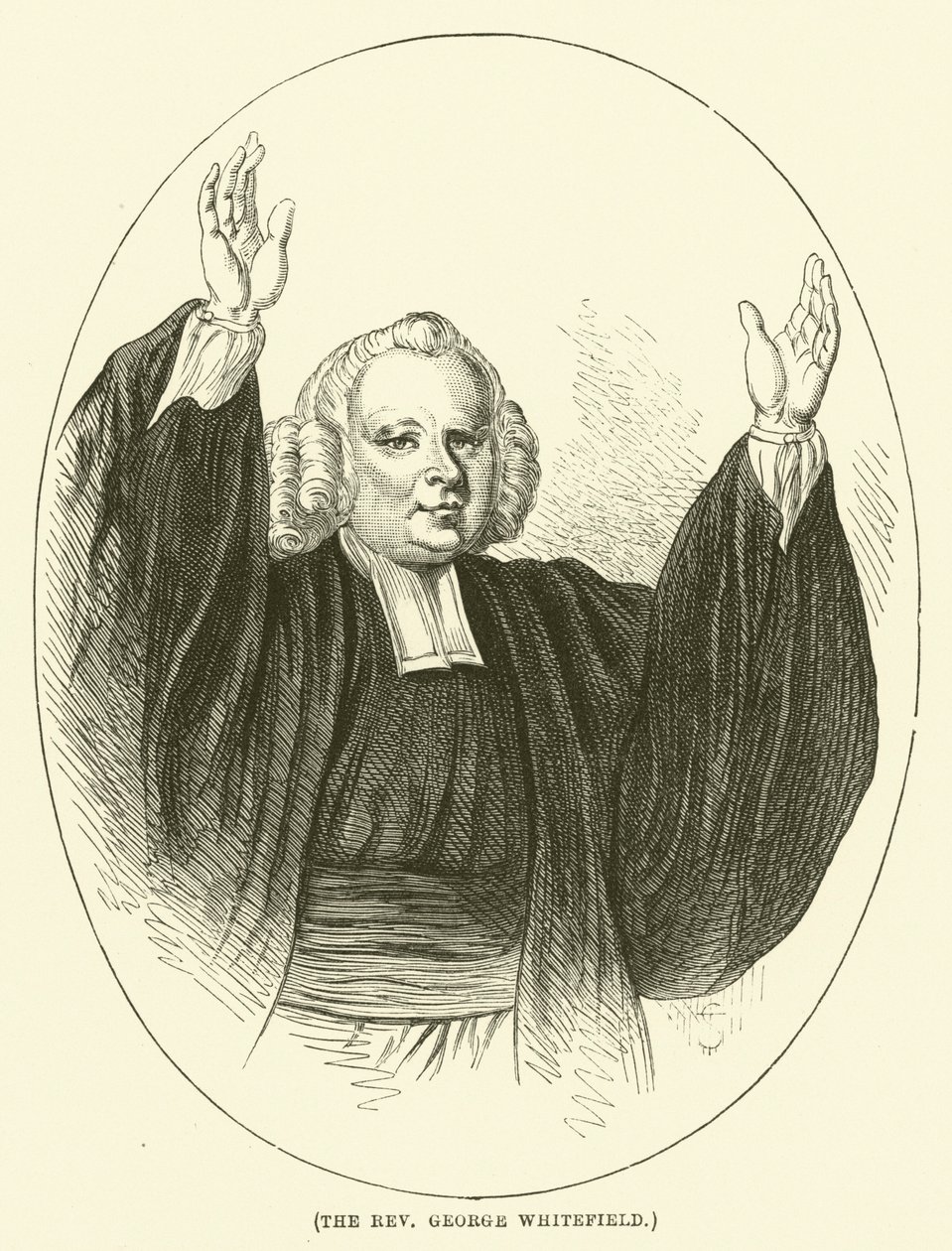 Wielebny George Whitefield (rycina) autorstwa English School