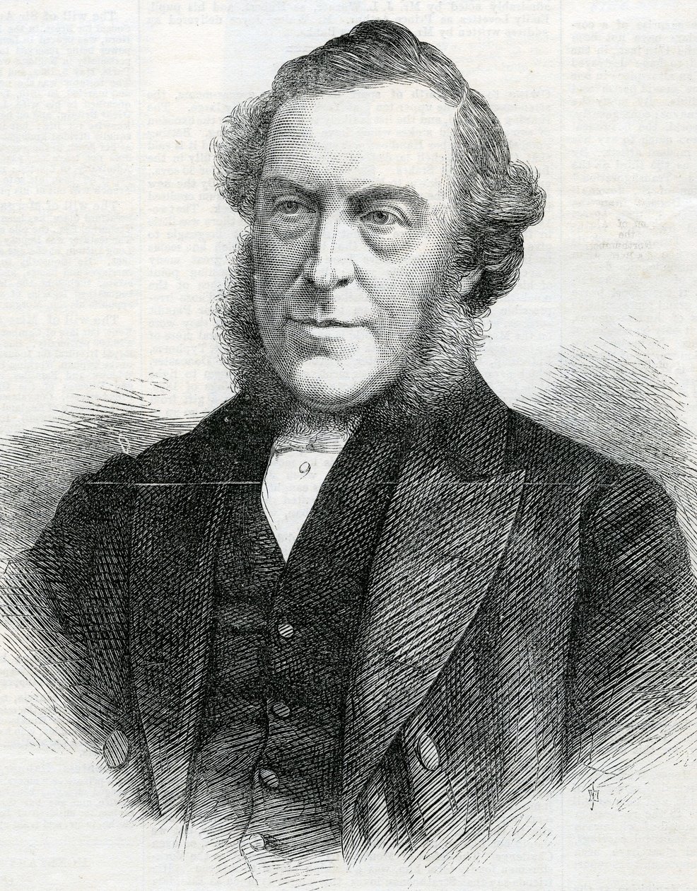 Wielebny John Bedford, przewodniczący Wesleyan Methodist Conference, 1867 r. autorstwa English School