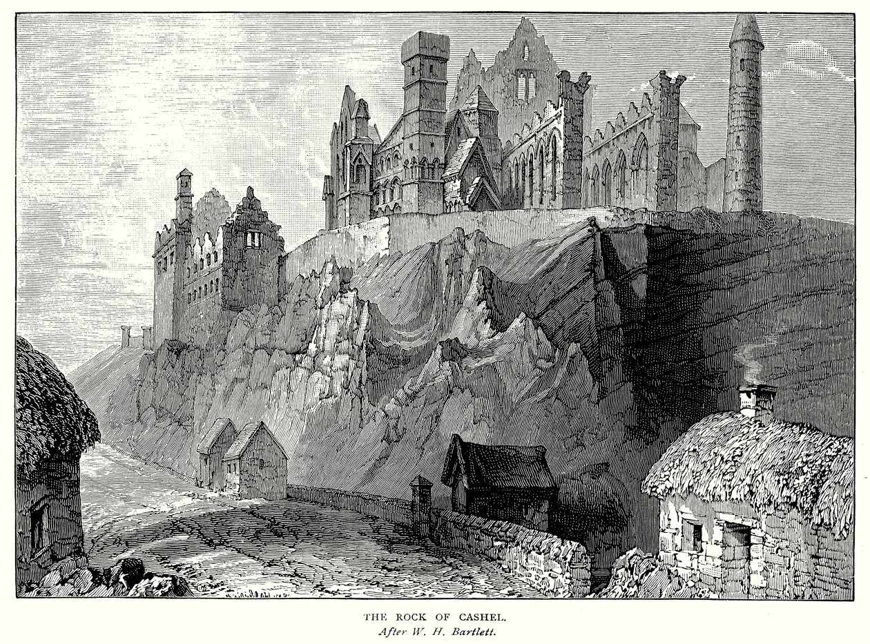 Skała Cashel (rycina) autorstwa English School