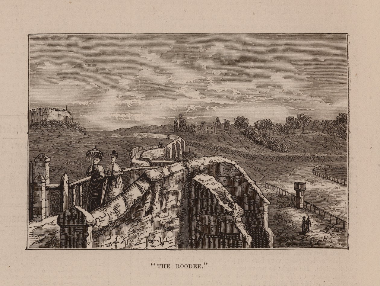 "The Roodee" (rycina) autorstwa English School