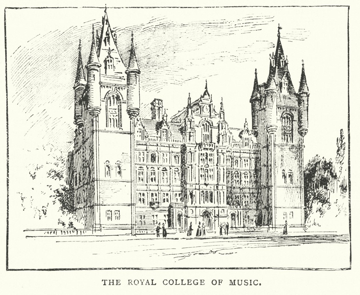 Royal College of Music (grawerunek) autorstwa English School