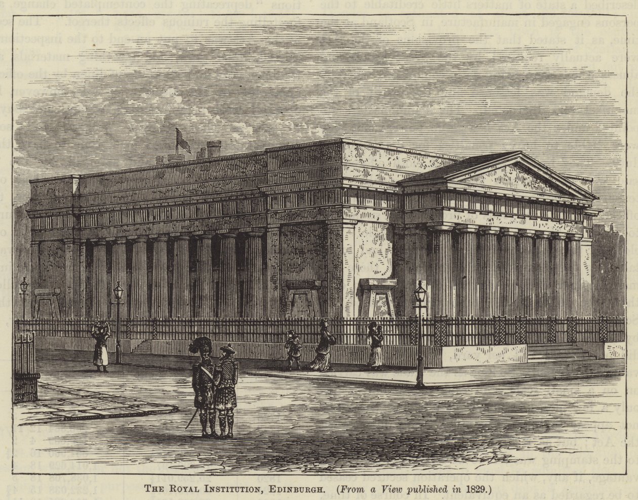 The Royal Institution, Edynburg (grawerunek) autorstwa English School