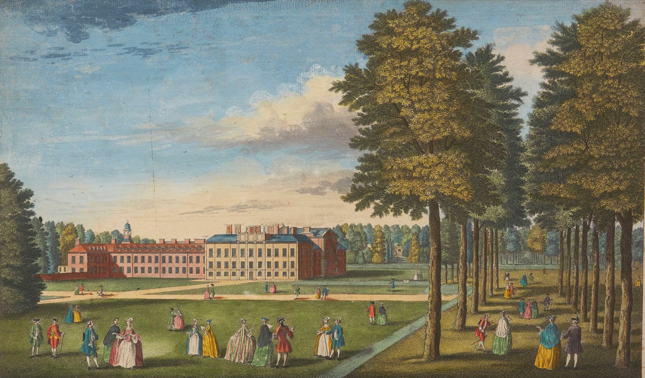 Pałac Królewski w Kensington”, wydana przez Johna Bowlesa, c autorstwa English School