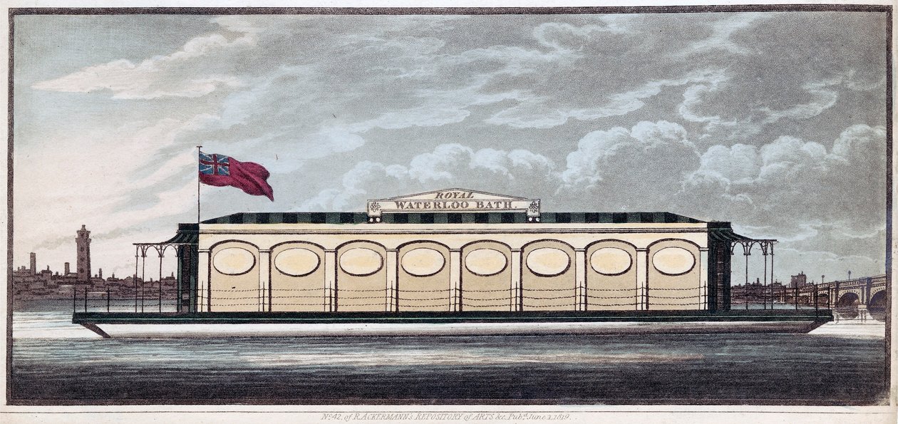 Łaźnia Królewska Waterloo, wyd. 1819. autorstwa English School