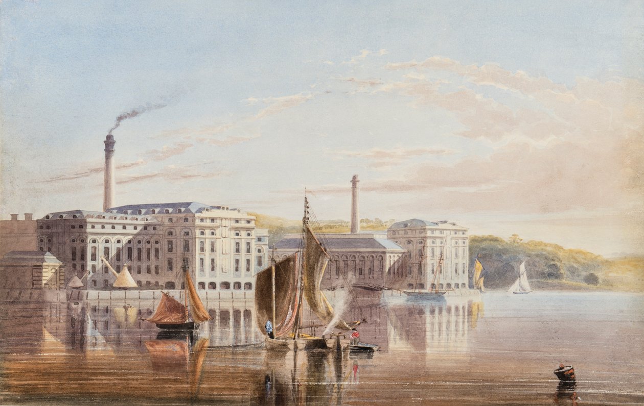 Royal William Victualling Yard, Stonehouse, ok. 1840 r. autorstwa English School