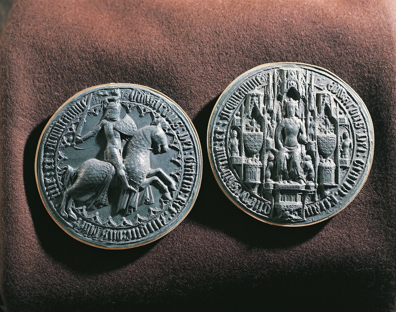 Pieczęć króla Anglii Edwarda III (metal) autorstwa English School