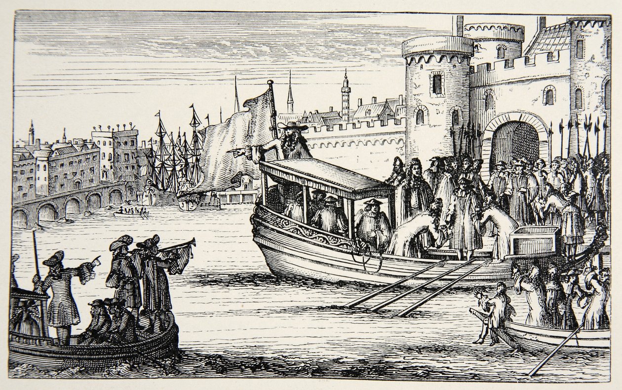 Siedmiu biskupów powracających z wieży, 1688 autorstwa English School