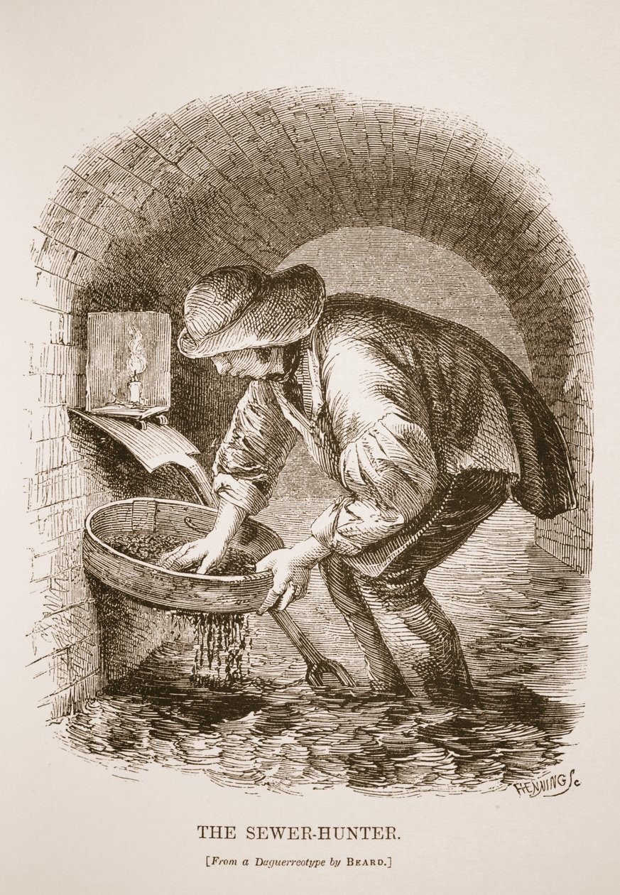 The Sewer-Hunter, z dagerotypu Richarda Bearda, ilustracja z London Labor i London Poor Henry