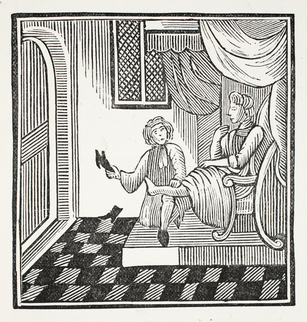 The Shoemakers Glory, ilustracja z książki Chap-books of the Eighteenth Century Johna Ashtona, wyd. 1882 autorstwa English School
