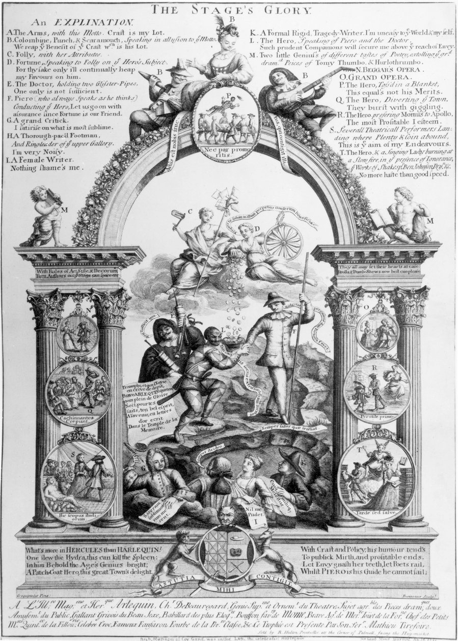 Chwała scen, 1730 autorstwa English School