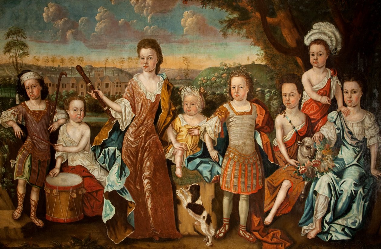Rodzina Stracheyów, ok. 1710 autorstwa English School