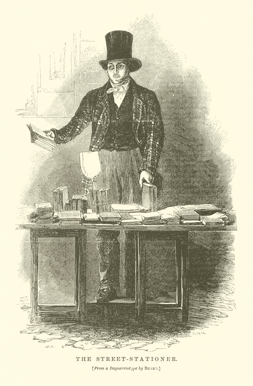 Street-Stationer (grawerunek) autorstwa English School