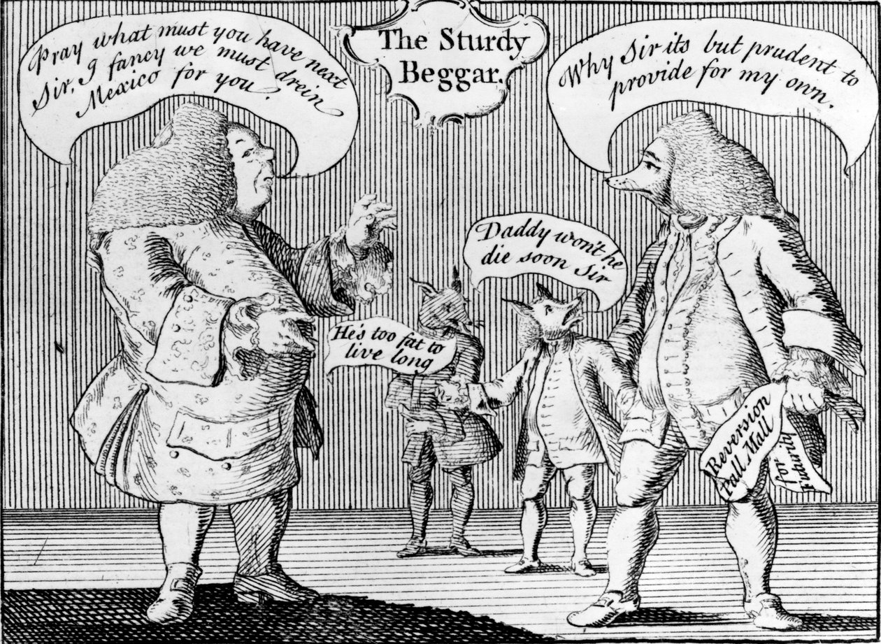 Solidny żebrak, 1758 autorstwa English School