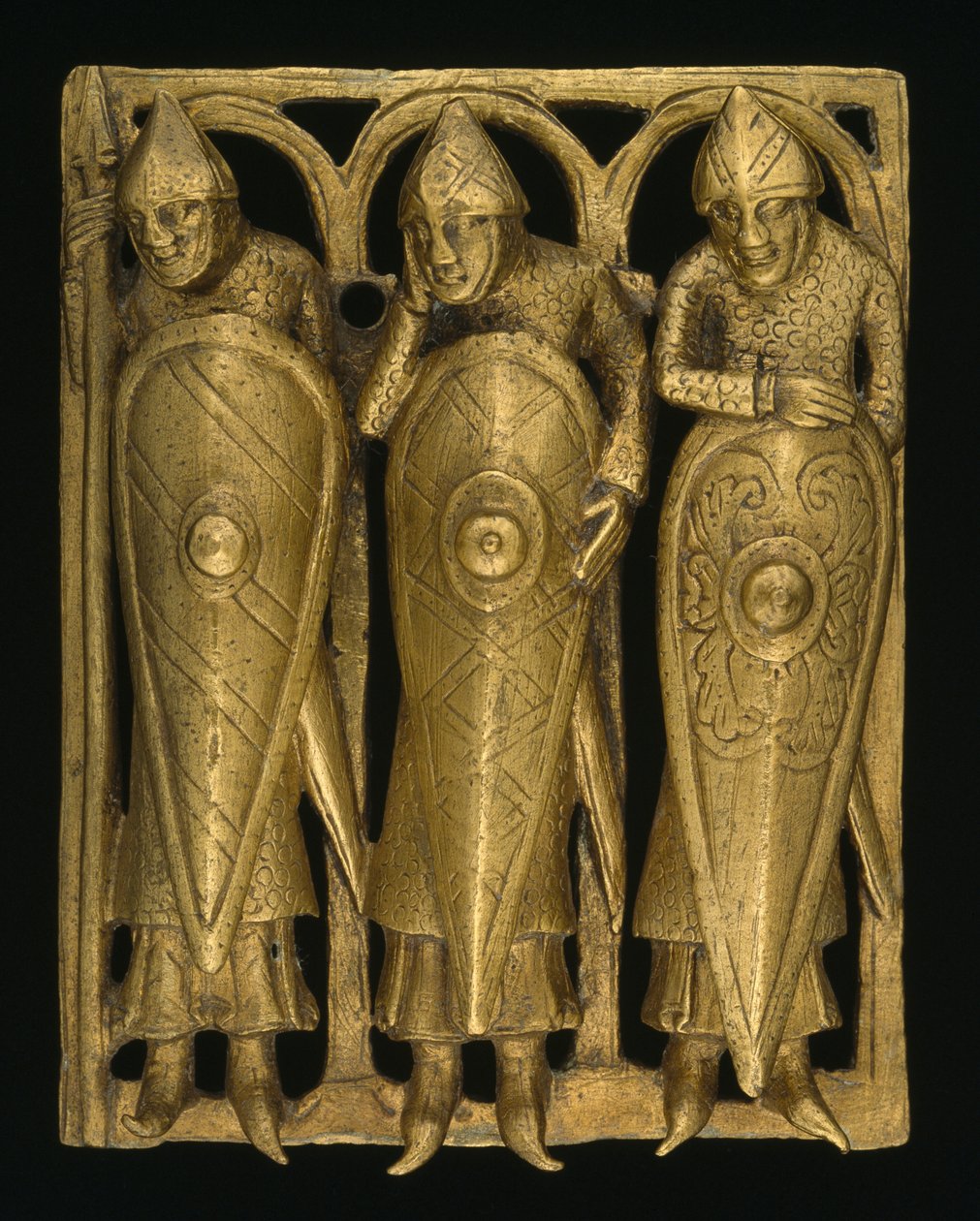 Świątynia Pyx, ok. 1140-50 (pozłacany stop miedzi) autorstwa English School