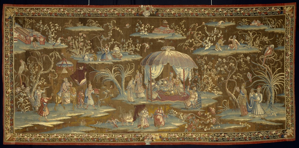 Namiot z serii indochińskiej lub indyjskiej, 1700-25 autorstwa English School