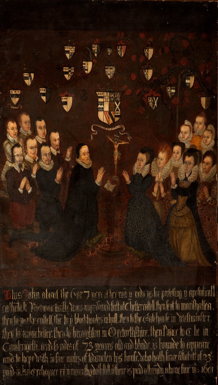 Rodzina Towneley na modlitwie, ok. 1800 r. autorstwa English School