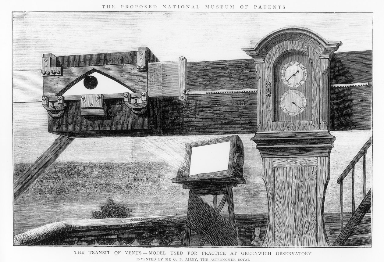 Tranzyt Wenus, model używany w praktyce w Greenwich Observatory autorstwa English School