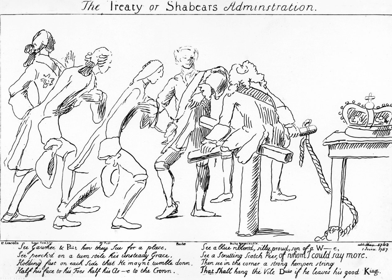 Traktat lub administracja shabears, 1757 autorstwa English School